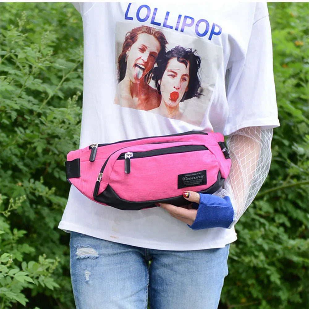 Nylon Waist Bag Waterproof Chest Strap Handbag Fanny Pack