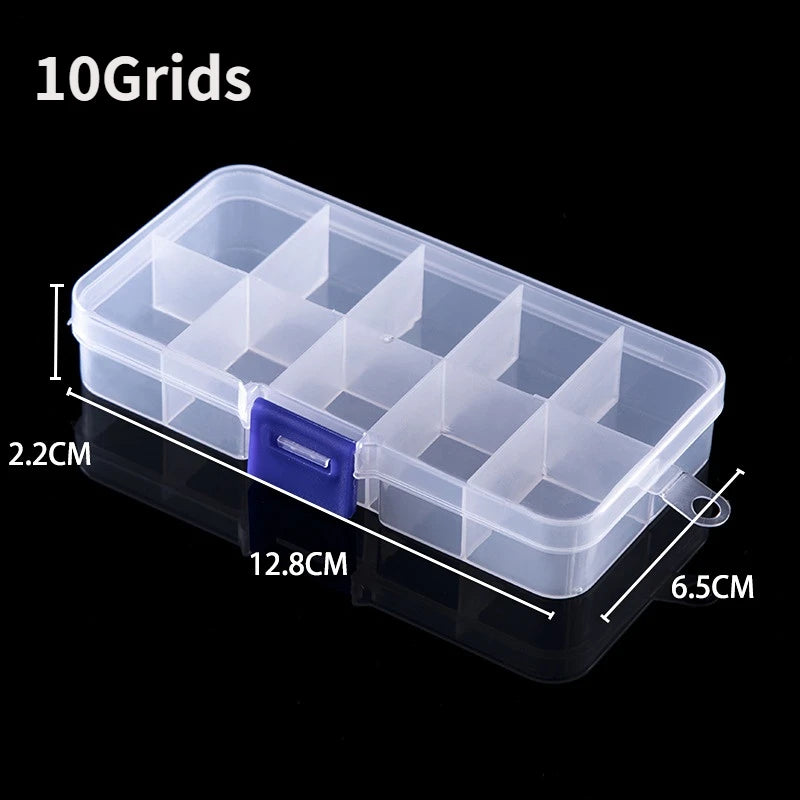 Adjustable Plastic Jewelry Box - Beads Earrings Organizer