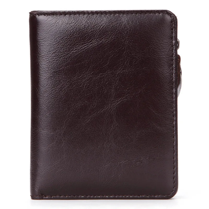 Cow Leather Short Wallet Business Men's Wallets High Quality