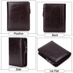 Cow Leather Short Wallet Business Men's Wallets High Quality