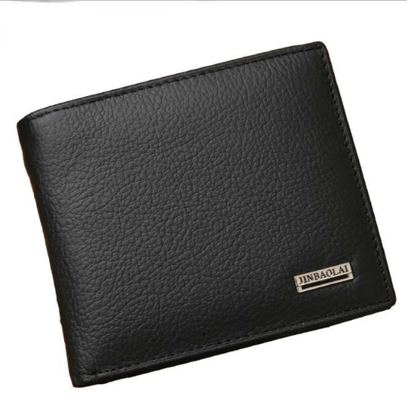 Real Cowhide Business Mens Wallet Short Wallet Portefeuille Homme