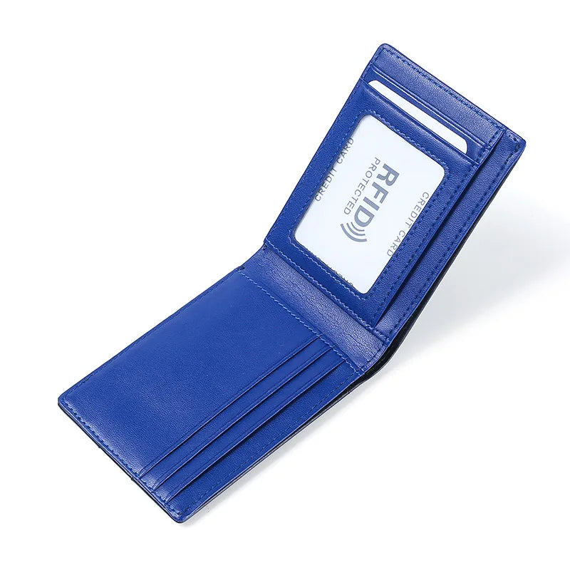 Real Cowhide Men's Wallet Short Walet Portefeuille Homme