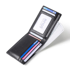 Real Cowhide Men's Wallet Short Walet Portefeuille Homme