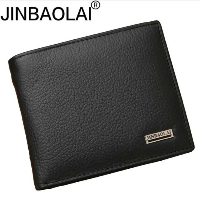 Men's Real Cowhide Leather Wallet Short Portefeuille Homme