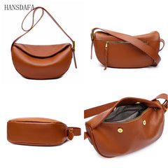 Genuine Leather Shoulder Bag Women Handbag Designers Cowhide Messenger Bag