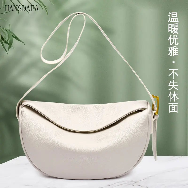 Genuine Leather Shoulder Bag Women Handbag Designers Cowhide Messenger Bag