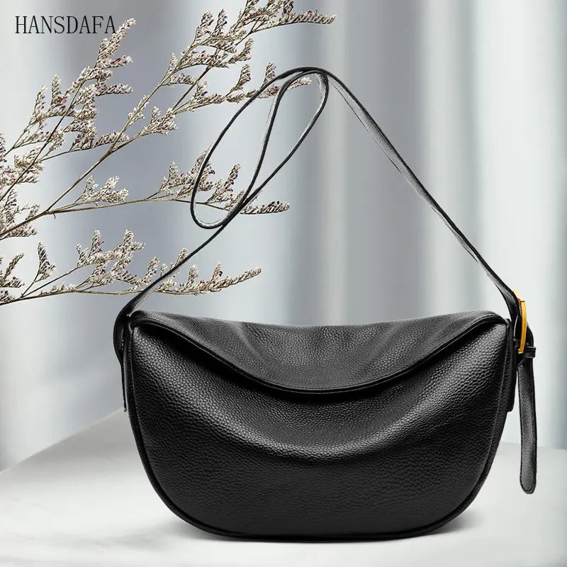Genuine Leather Shoulder Bag Women Handbag Designers Cowhide Messenger Bag