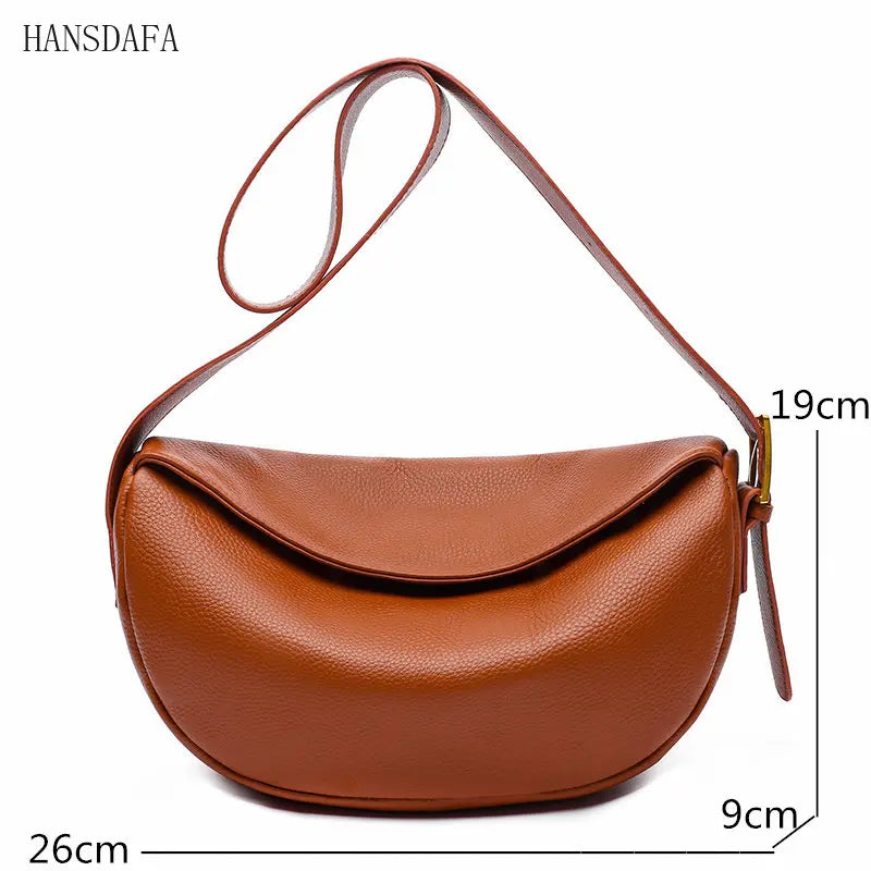 Genuine Leather Shoulder Bag Women Handbag Designers Cowhide Messenger Bag