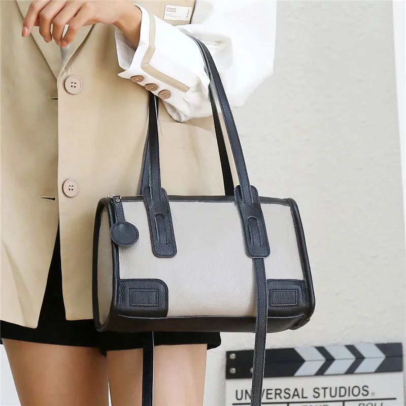 100% Leather Women Handbags Large Shoulder Bags Soft Cowhide Female Messenger