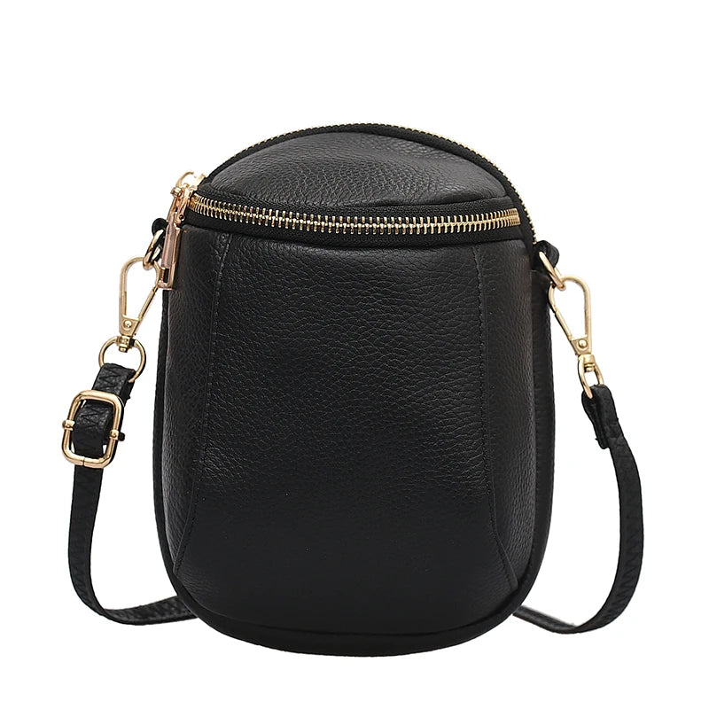 100% Leather Women Shoulder Bags Lady Mobile phone bag Cowhide Women Handbags Mi
