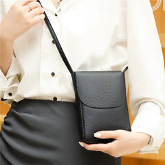 Leather Women's Casual Phone Bag Ladies Messenger Bag