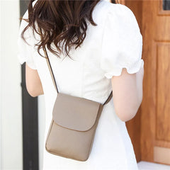 100% Leather Women's Casual Phone Bag Ladies Messenger Bag