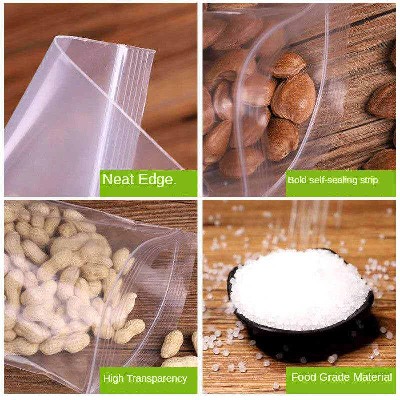 100 Pcs Mini Zip Lock Bags PE Plastic Packaging Bags