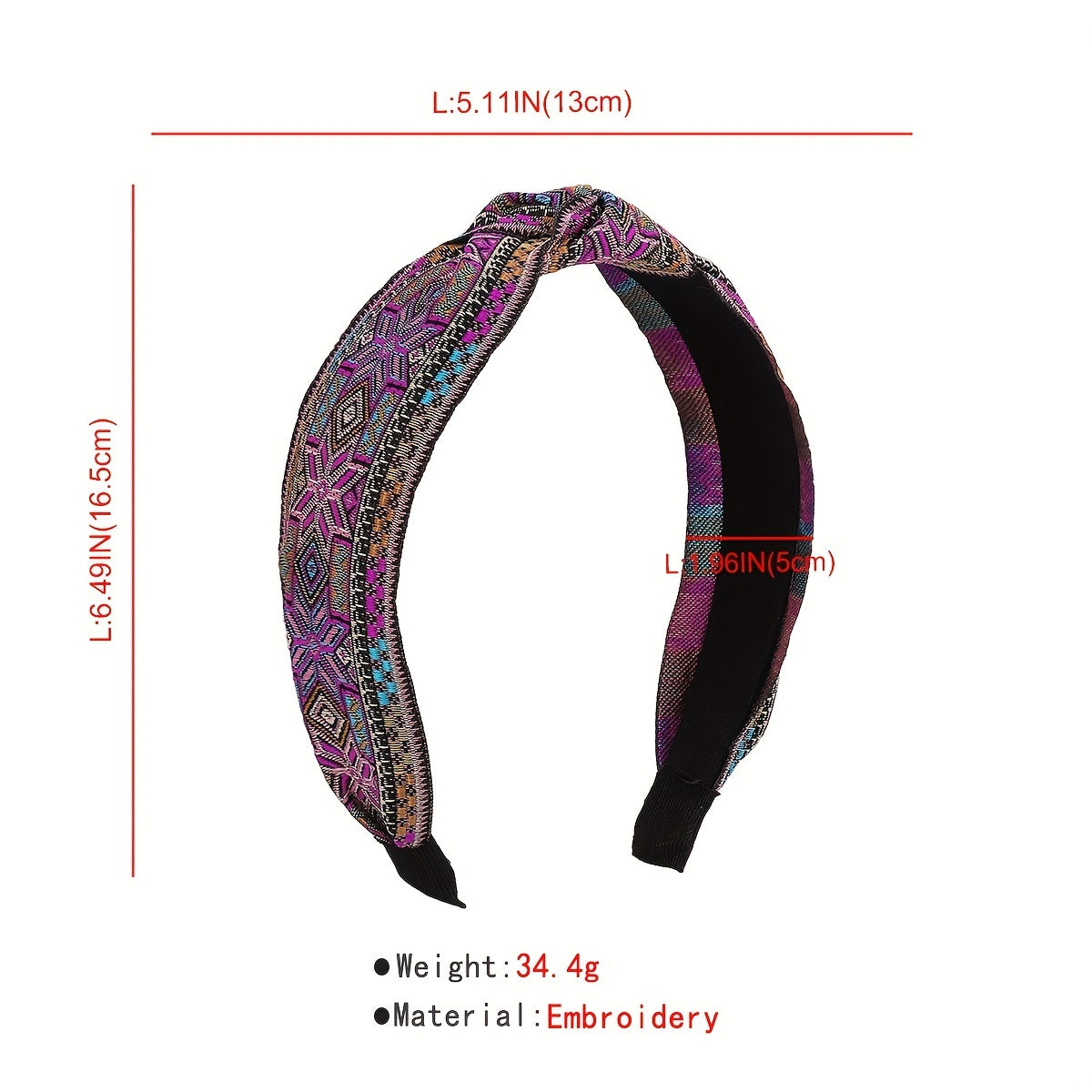 Boho Style Wide Brim Hair Band Head Hoop Hair Accessories