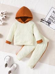 Infant Handsome Outfit Hooded Sweatshirt Sweatpants Set