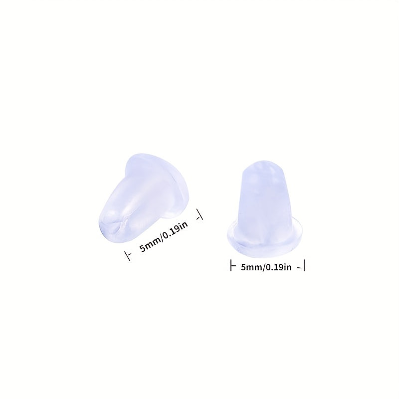 100pcs Silicone Earring Back Stoppers for Stud Earrings DIY Accessories