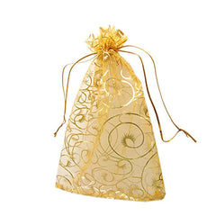 100Pcs/lot Organza Drawstring Gift Bag Jewelry Packaging Bags