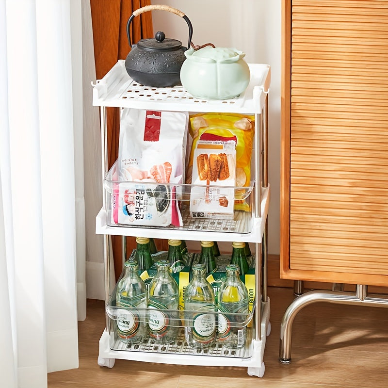1pc Drawer Storage Rack Kitchen Storage Floor Layer Stand