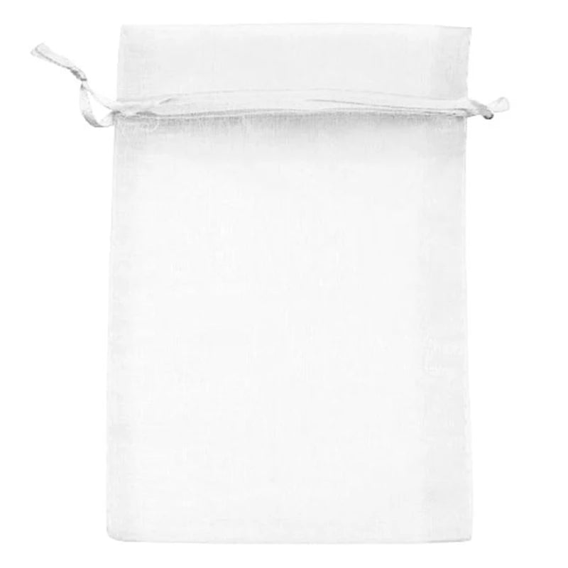 100pcs 10x13cm Jewelry Drawstring Organza Bags Wedding Pouches