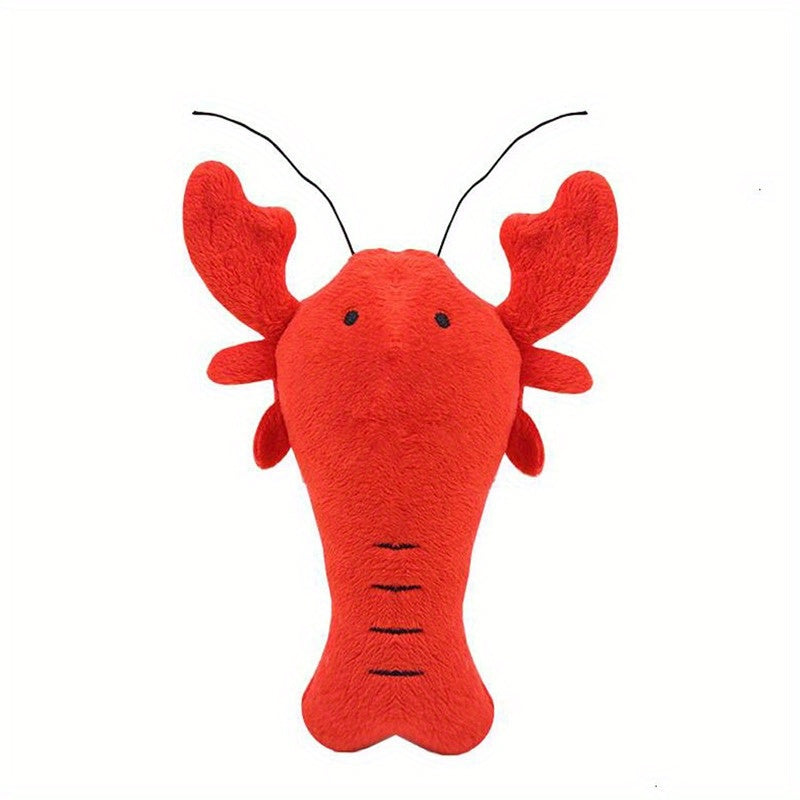 Lobster Pet Chew Toy with Squeaker for Teeth Grinding