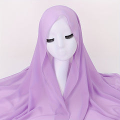 Casual Chiffon Scarf Classic Hijab Breathable Shawl Windproof Head Wrap Turban