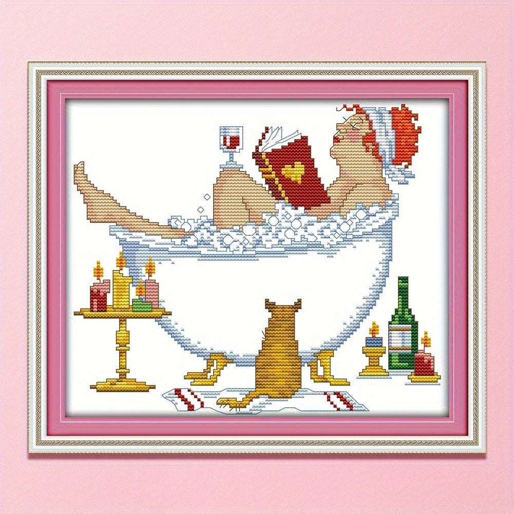 DIY Showering Beauty Cross Stitch Kit 14CT Needlework