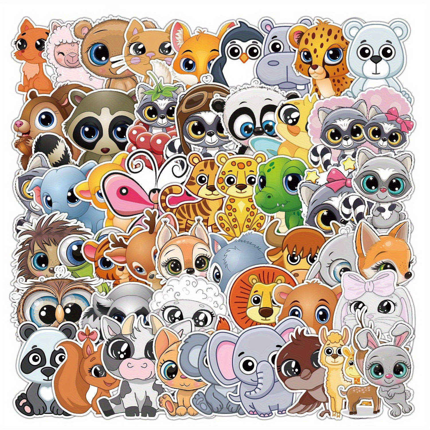 50PCS Animal Graffiti Stickers for Skateboards Water Bottles Hydroflasks