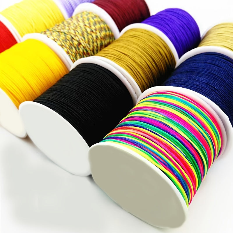 50m Hand Braided Jade Rope for DIY Bracelet Tassel Wire Jewelry Line