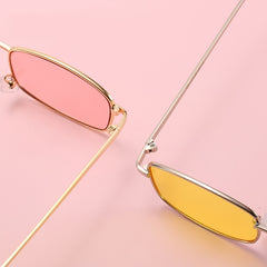 Vintage Small Frame Square Sunglasses For Women Sun Protection