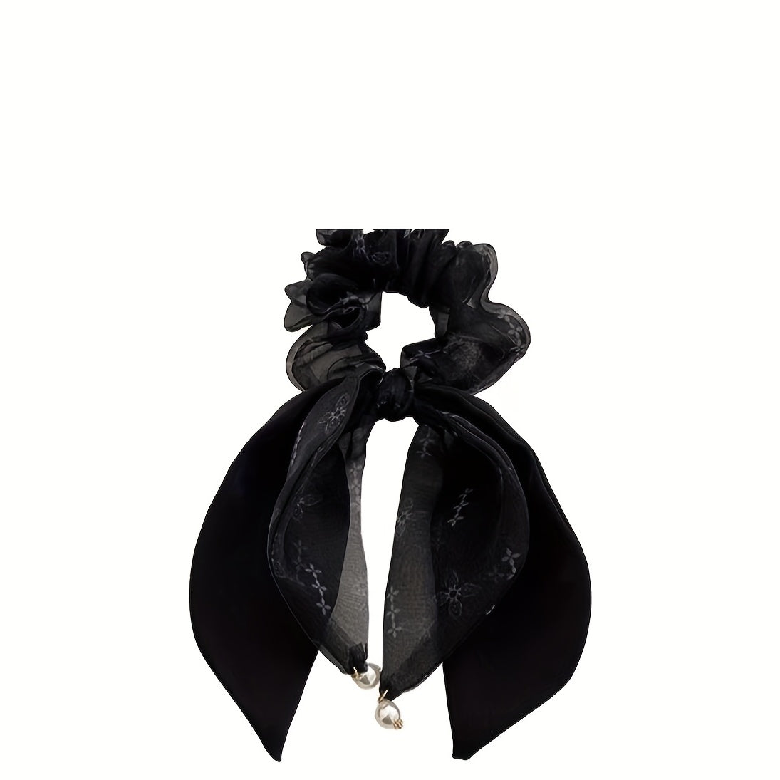 Organza Scrunchies Lucky Clover Hair Rope Ponytail Holder Women Girls
