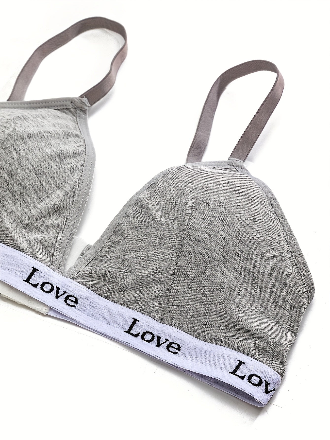 Letter Print Sports Bra Comfy Fitness Bra Women's Lingerie