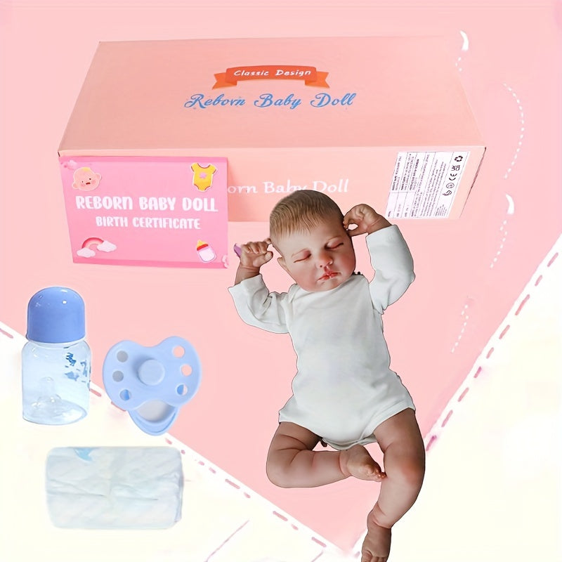 Realistic Rebirth Doll Sleep Boy 55cm Soft Vinyl Neonatal Doll