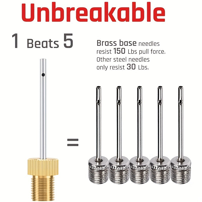 6pcs Brass Ball Pump Needles Heavy Duty Air Pump Needles for Balls