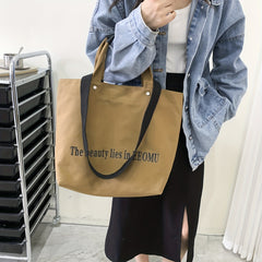Vintage Graphic Tote Bag Retro Satchel Canvas Shoulder Purse