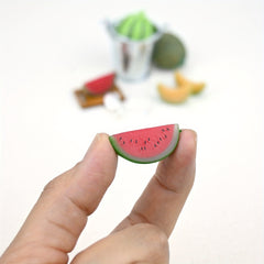 Dollhouse Fruit Set: Ice Bucket Cantaloupe & Watermelon
