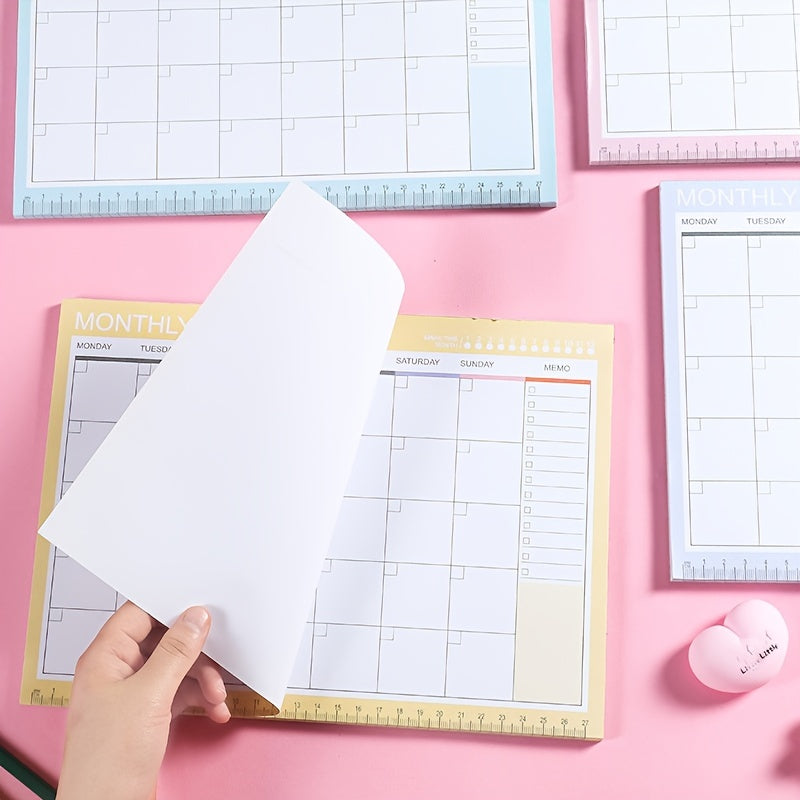 Small Fresh Weekly Planner Desktop Schedule Book with Sticky Notes