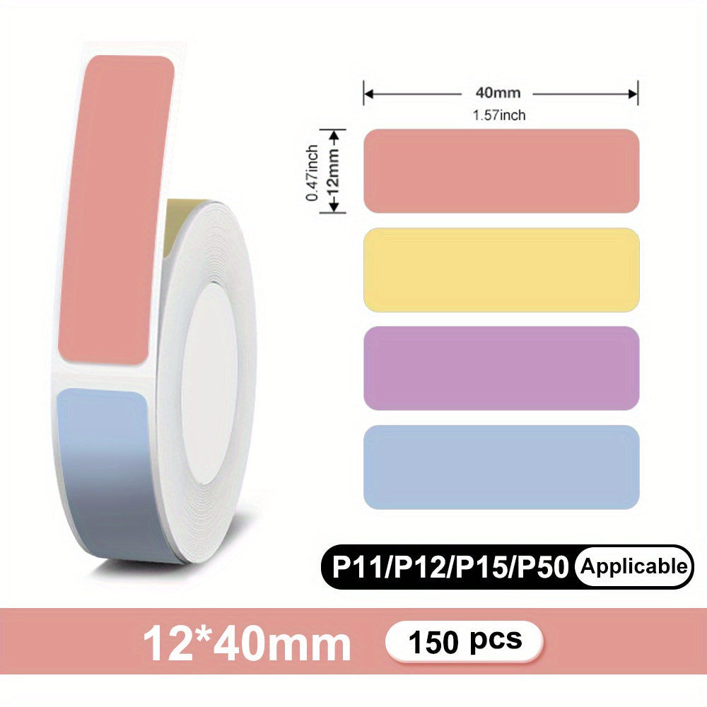150Pcs Stickers P11 P12 P15 P50 Waterproof Thermal Label Paper