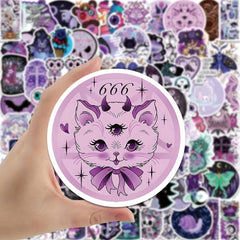 100pcs Die Cut Vinyl Ghost Witch Sticker Pack for Kids Laptop Luggage