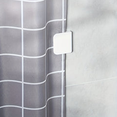 2pcs Adhesive Shower Curtain Clips, Prevent Splashing, Secure Curtains