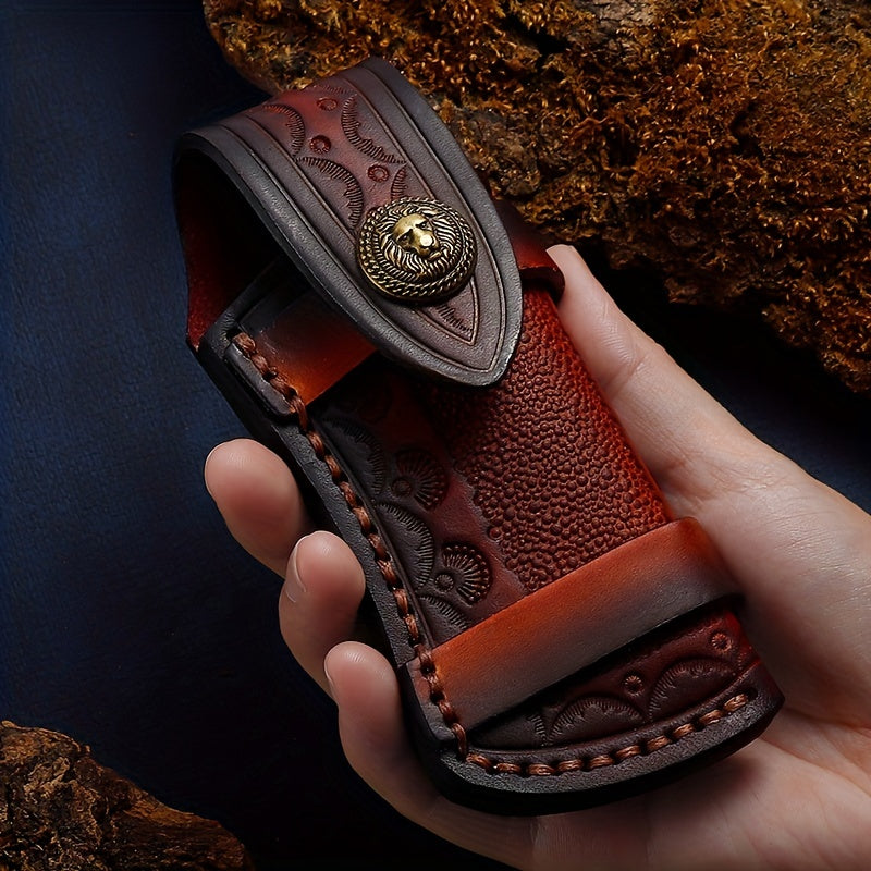 Cowhide Leather Cover for Outdoor Folding Knives