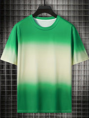 Men's Ombre Short Sleeve T Shirt Comfy Loose Tees