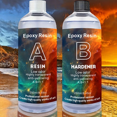 Transparent Epoxy Resin Set 500ml Non Yellowing Colorfast Resin