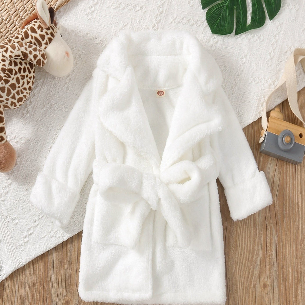 Girls Boys Fluffy Long Sleeve PJ & Belt