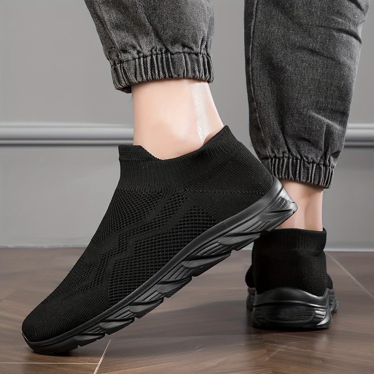 Men's Knitted Lightweight Slip On Casual Shoes Summer