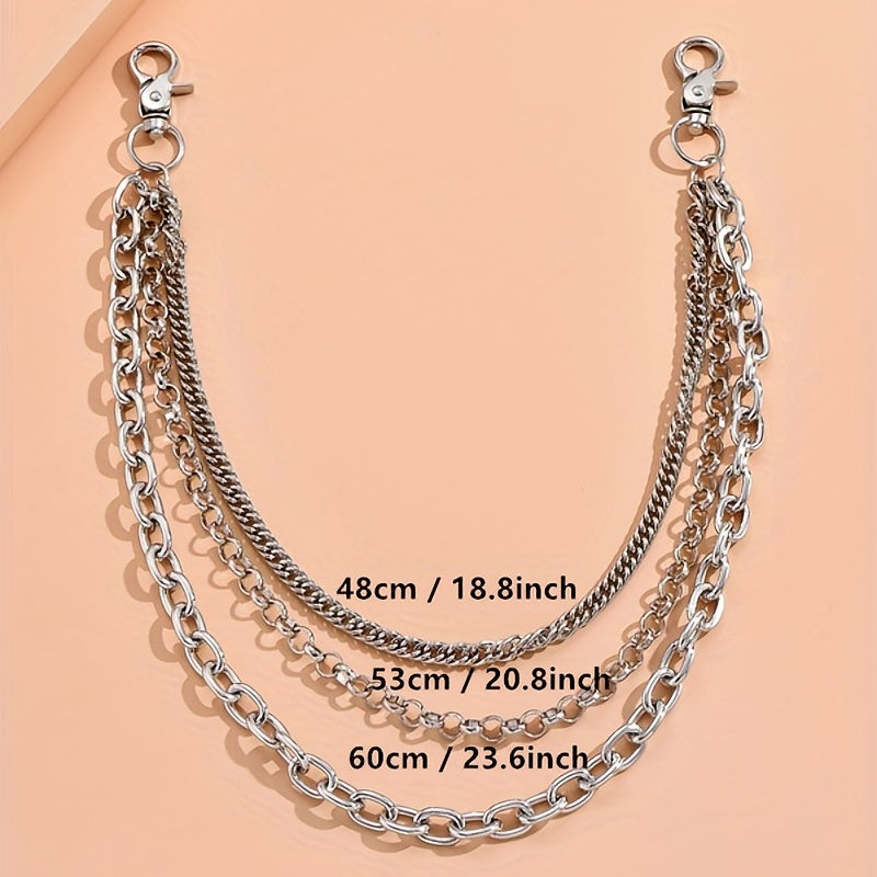 Tassel Keychain Pocket Chain Pants Trousers Chain Layered Waist Tassel Chain