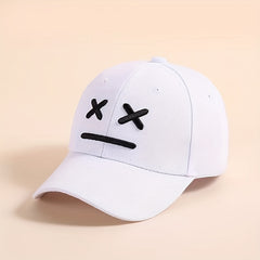 Kids Smile Face Embroidered Baseball Cap Sun Protection Sunshade Hat
