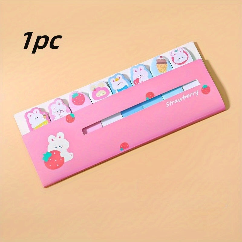 1pc Cartoon Animal Line Stand Sticky Notes Index Notes Stationery