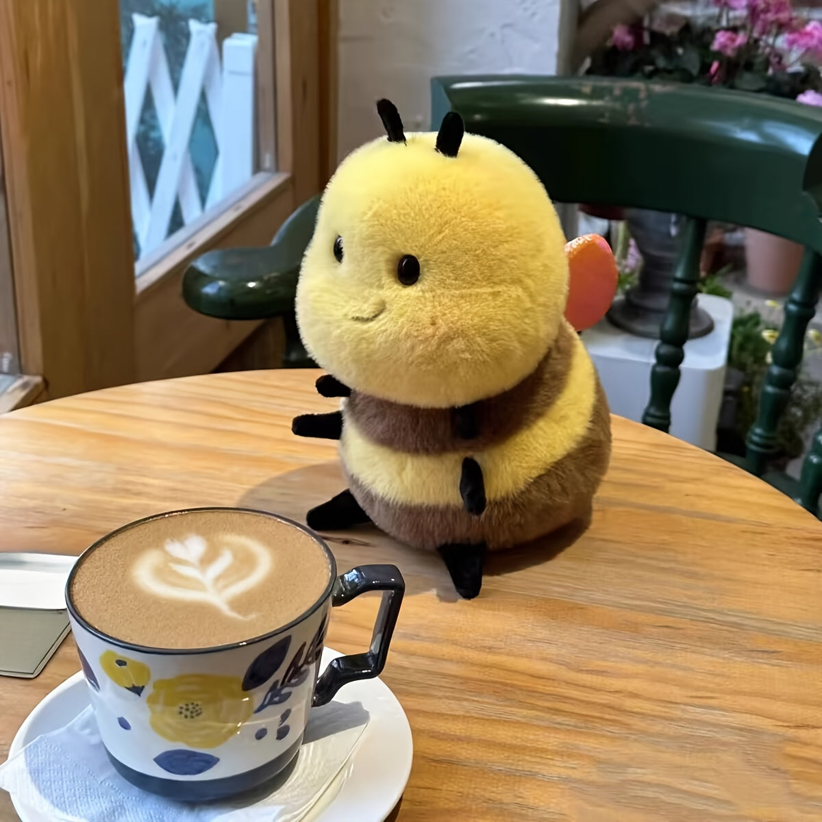 Cute Bee Plush Toy Doll Soft Stuffed Animal for Home Decor
