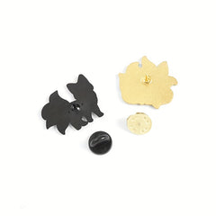 Funny 9 Tailed Fox Metal Brooch Lapel Pin for Men