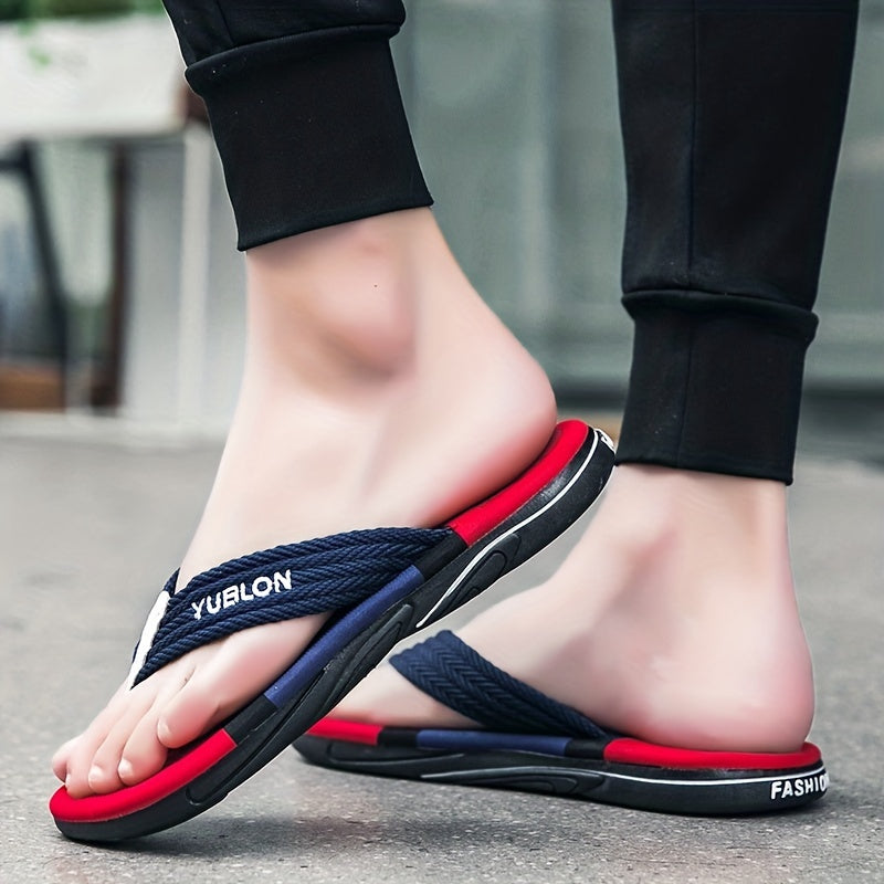 Men's Thong Sandals Non Slip Flip Flops Toe Post Slides Sandals